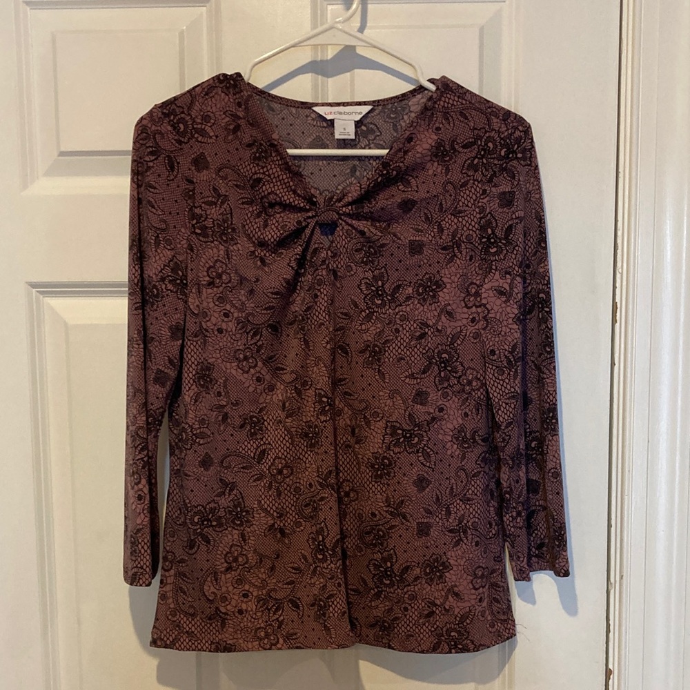 Floral Patterned Rose Women's Top